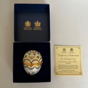 Halcyon Days Enamel Easter Egg - 1985 (Box, COI)
